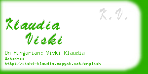 klaudia viski business card